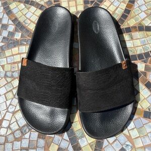 Black Slide Sandals